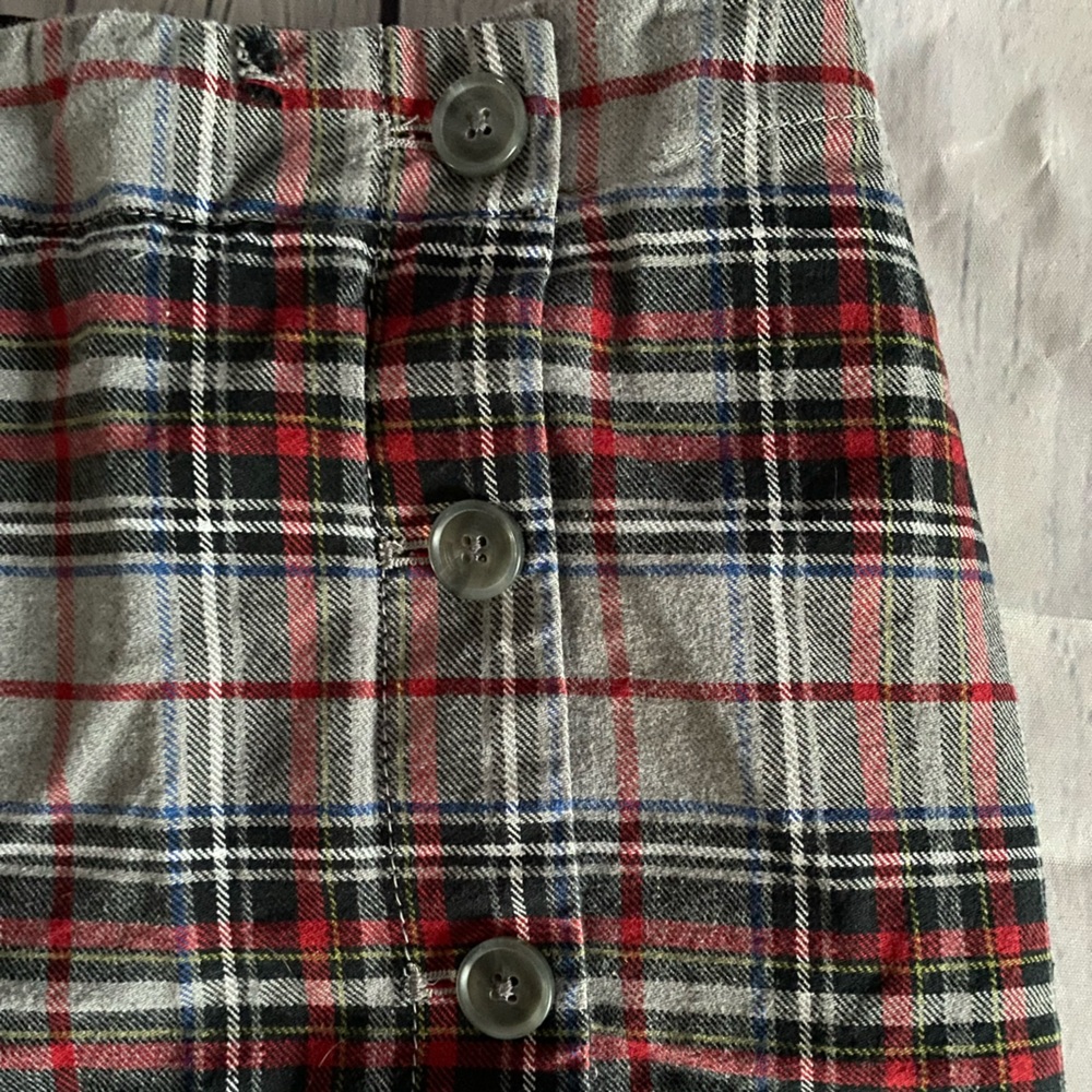 Tommy Hilfiger Red and Gray Plaid Mini Skirt - Picture 2 of 4